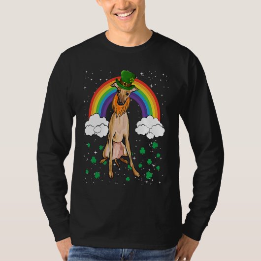 Italian Greyhound St Patricks Day Leprechaun Tシャツ (正面)