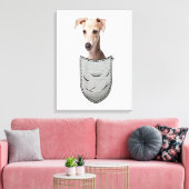 Italian Greyhound Whippet Chest Pocket For Dog Own キャンバスプリント (インサイチュ (リビング))