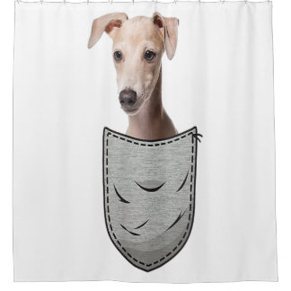 Italian Greyhound Whippet Chest Pocket For Dog Own シャワーカーテン