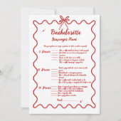 Italian Hand Draw bachelorette Scavenger game Card 案内状 (正面)