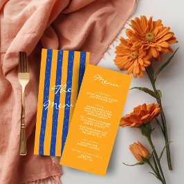 Italian Hand Written Painted Pinstripes Wedding メニュー