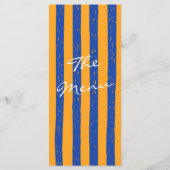 Italian Hand Written Painted Pinstripes Wedding メニュー (裏面)