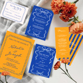 Italian Hand Written Painted save the date 招待状