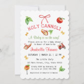 Italian Holy Cannoli Baby Shower Invitation 招待状 (正面)