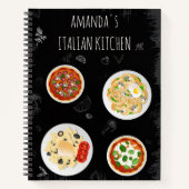 Italian Kitchen Recipe Chalkboard Food Journal ノートブック (正面)