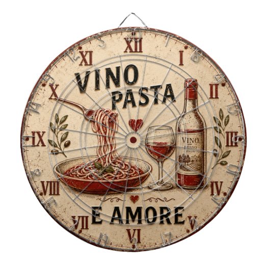 Italian Kitchen Rustic Wine & Pasta Farmhouse ダーツボード (正面)