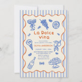 Italian La Dolce Vita Bridal Shower Invitation 招待状 (正面)