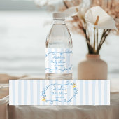 Italian Lemon Blue Bows Baby Shower ペットボトルラベル