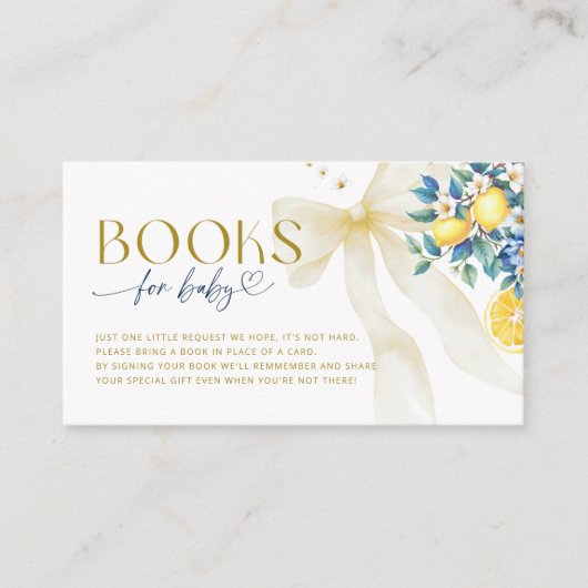 Italian Lemon Blue Tile Sweetie Books for Baby エンクロージャーカード (正面)