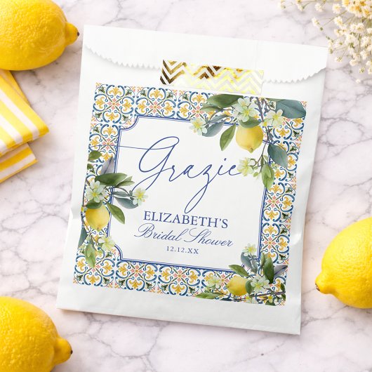 Italian lemon bridal shower  フェイバーバッグ