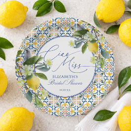 Italian Lemon Bridal Shower  ペーパープレート