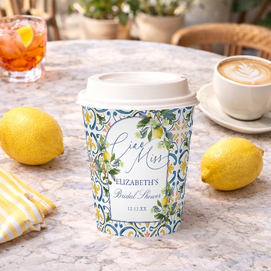 Italian lemon bridal shower  紙コップ