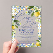 Italian Lemon Bridal Shower Acrylic Invitations アクリル招待状 (インサイチュ (ポータブル))