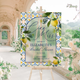 Italian Lemon Bridal Shower Welcome Sign アクリルサイン