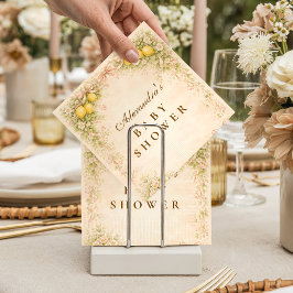 Italian Lemon Bunny Garden Baby Shower スタンダードカクテルナプキン