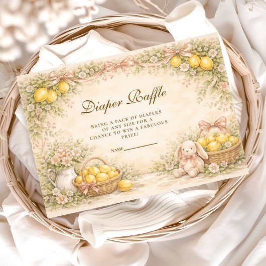 Italian Lemon Bunny Garden Diapper Raffle エンクロージャーカード