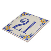 Italian Lemon Ceramic House Number Tile タイル (側面)