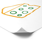 Italian Lemon Ciao Baby Pasta & Pizza Baby Shower ポスター (角)