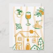 Italian Lemon Ciao Baby Pasta & Pizza Baby Shower 招待状 (裏面)