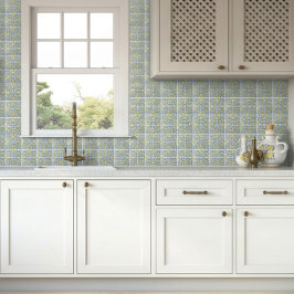 Italian Lemon Citrus Blue Majolica Tile Pattern タイル