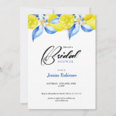 Italian Lemon Floral Bridal Shower invite 招待状 (正面)