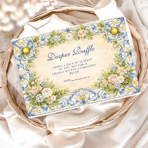 Italian Lemon Floral Frame Diapper Raffle