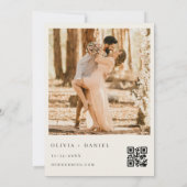 Italian Lemon Garden QR Code Photo Wedding 招待状 (裏面)