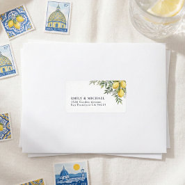 Italian Lemon Return Address Label ラベル