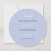 Italian Lemon Round Wedding Place Card & Menu  招待状 (裏面)