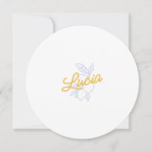 Italian Lemon Round Wedding Place Card & Menu  招待状 (正面)