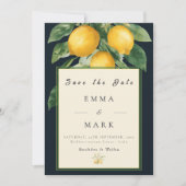 Italian Lemon Save the Date Wedding Invitation 招待状 (正面)