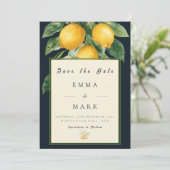 Italian Lemon Save the Date Wedding Invitation 招待状 (スタンド正面)