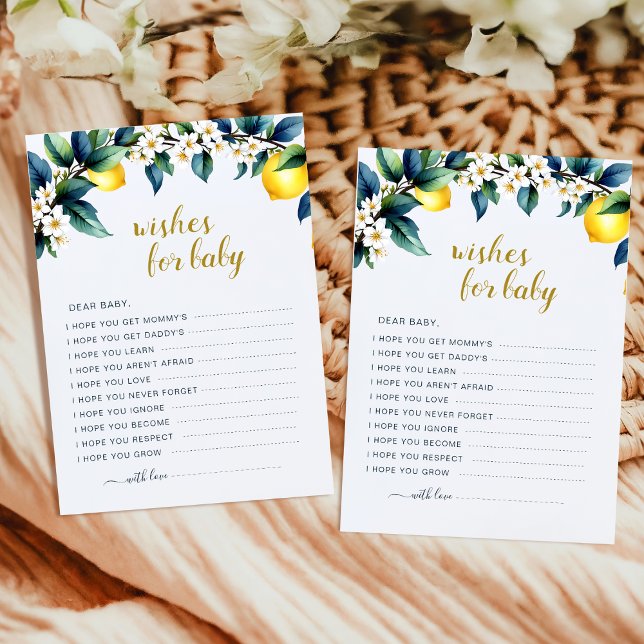 Italian Lemon Wishes for Baby Card | Ciao Baby (クリエイターアップロード済み)