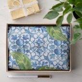 Italian Lemons Blue White Tile Decoupage  薄葉紙 (ギフト)