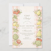 Italian Market Produce Baby Shower 招待状 (正面)