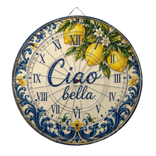 Italian Mediterranean Kitchen Amalfi Coast Lemon ダーツボード (正面)