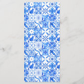 Italian Meditterranean Tiles Wedding  プログラム (裏面)