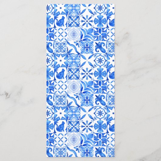 Italian Meditterranean Tiles Wedding  プログラム (裏面)