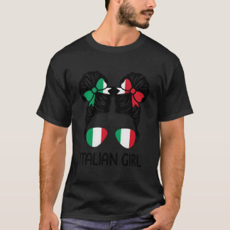 Italian Messy Hair Italy Pride Patriotic Tシャツ
