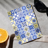 Italian Mosaic Blue Tile Lemons Arch Bridal Shower 招待状