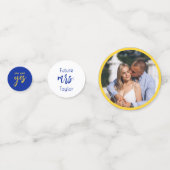 Italian Mosaic Blue Tile & Lemons Bridal Shower コンフェッティ (裏面)