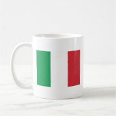 Italian Mug with Flag and Beginning of Anthem コーヒーマグカップ (左)
