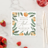 Italian Orange Wedding | Rustic Citrus Garden スタンダードカクテルナプキン (インサイチュ)