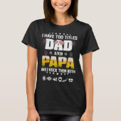 Italian Papa American Dad  for Men Plus Size Tシャツ (正面)