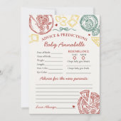 Italian Pasta Advice for Baby Shower Card 招待状 (正面)