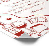 Italian Pasta Baby Shower Advice for Baby ポスター (角)