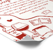 Italian Pasta Baby Shower Diaper Thoughts Game ポスター (角)