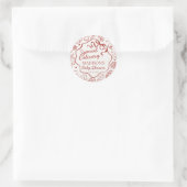Italian Pasta Baby Shower Envelope Seal ラウンドシール (バッグ)