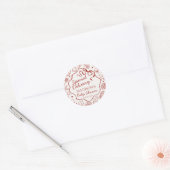 Italian Pasta Baby Shower Envelope Seal ラウンドシール (封筒)