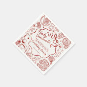 Italian Pasta Holy Cannoli Birthday Party スタンダードカクテルナプキン (角)